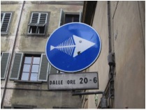 Fish Street Sign from Italy