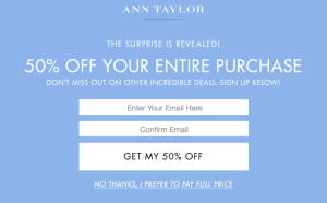 Ann Taylor Call to Action
